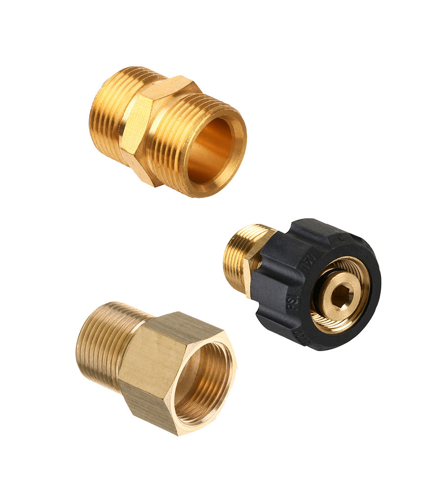 FIXFANS Pressure Washer Adapter Sets, M22 14mm to 1/4'' Quick