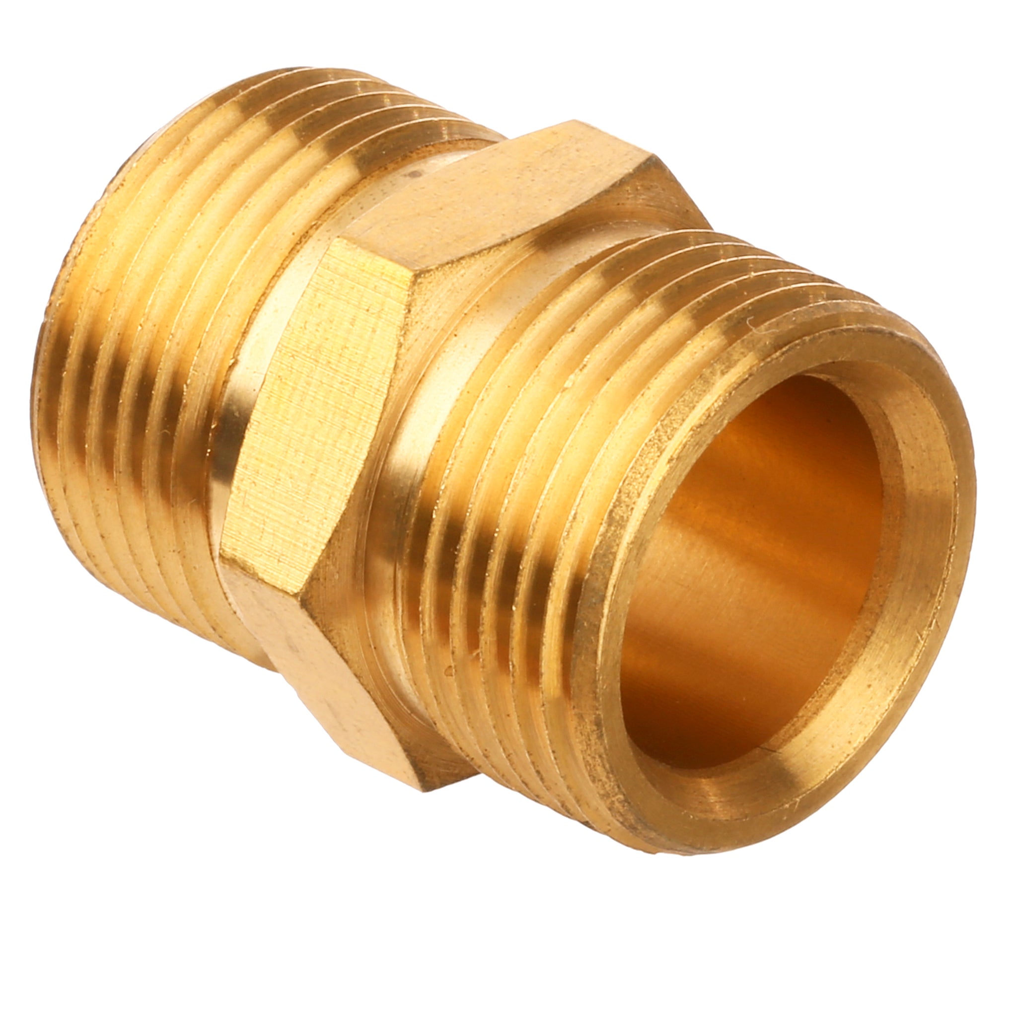 Pressure Washer Brass Coupler, M22 15mm to 14mm Male Threaded Connecor ...