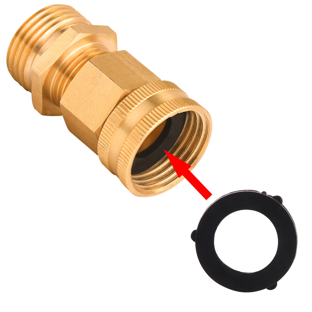 AR 3/4 BSP Pressure Washer Outlet to 3/4 GHT Inlet Brass Adapter