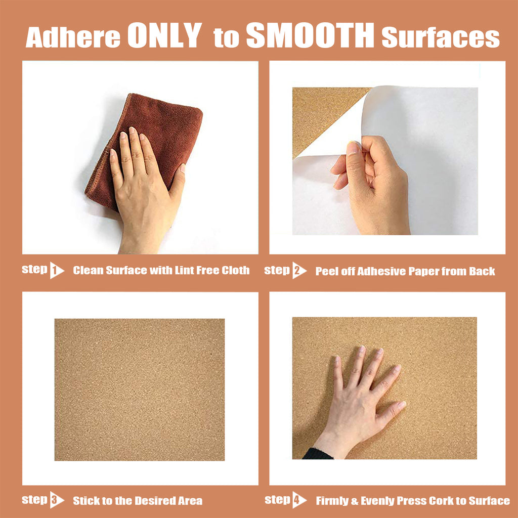 MILDWOO Cork Board 12x12 - 1/2 Thick Square Bulletin Boards, 6