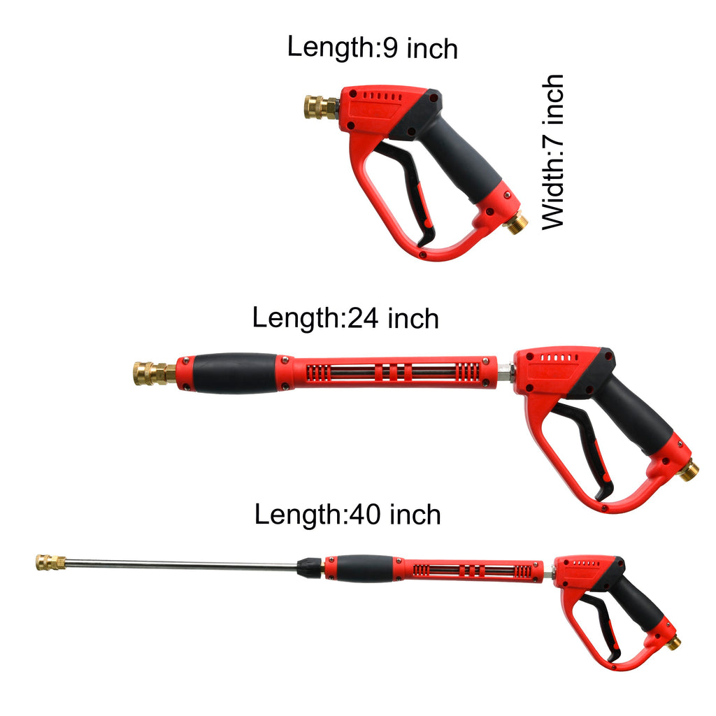 High Pressure 5000PSI Car Power Washer Gun Spray Wand Lance Nozzle Kit